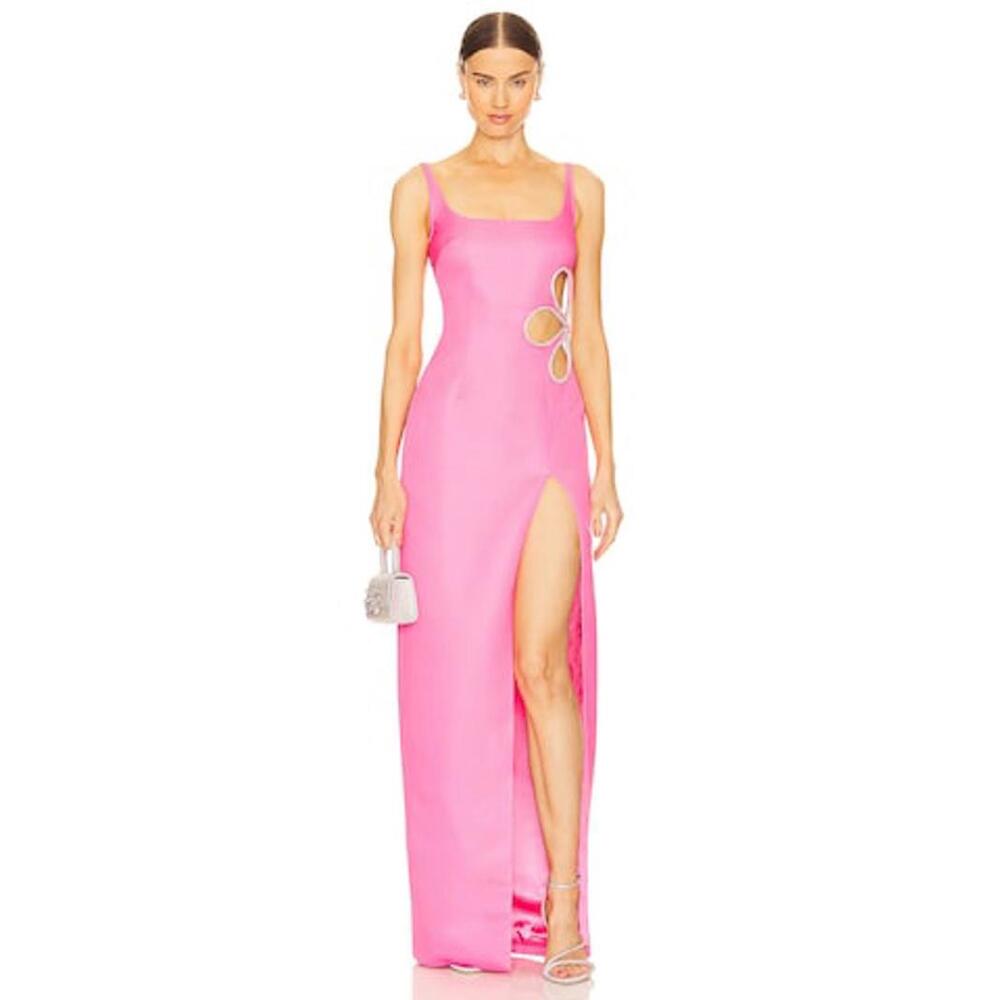SAU LEE Bettina Dress in Flamingo Pink